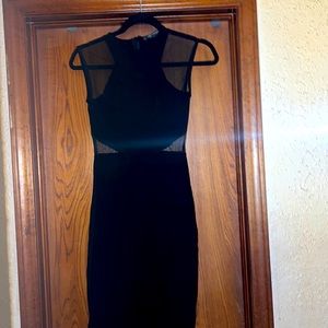 black tight body dress